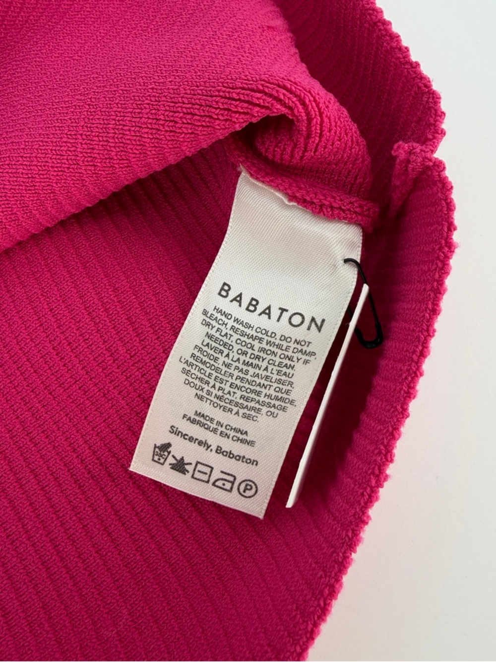 Babaton Magenta Sculpt Ribbed Knit Tank XL Y2K Minimalist Aritzia Eros Pink - Picture 7 of 10